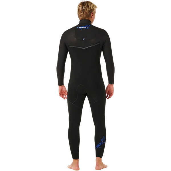 2026 Rip Curl Männer E-Bomb 4/3mm Zip-frei Neoprenanzug 17MMFS - Black / Blue